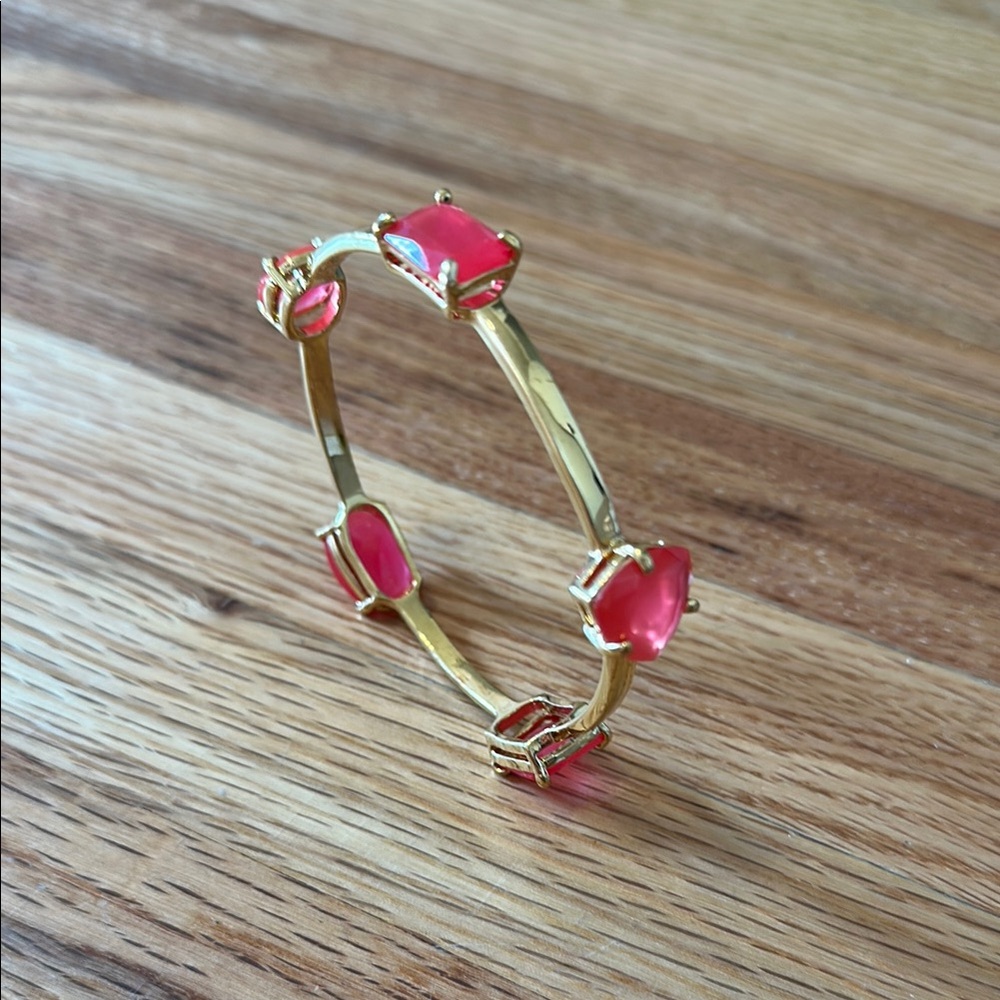 kate spade Gold and Pink Gem Bracelet